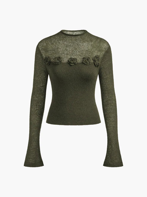 Lotte | Blooming deluxe strikket top - Auvéla