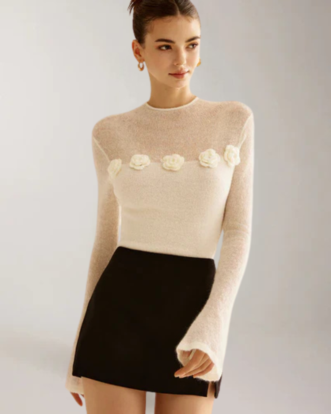 Lotte | Blooming deluxe strikket top - Auvéla