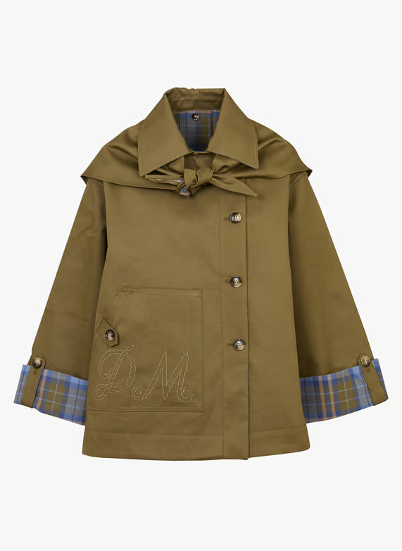 Elise Vendbar Cropped Trenchcoat i Økologisk Bomuld - Auvéla