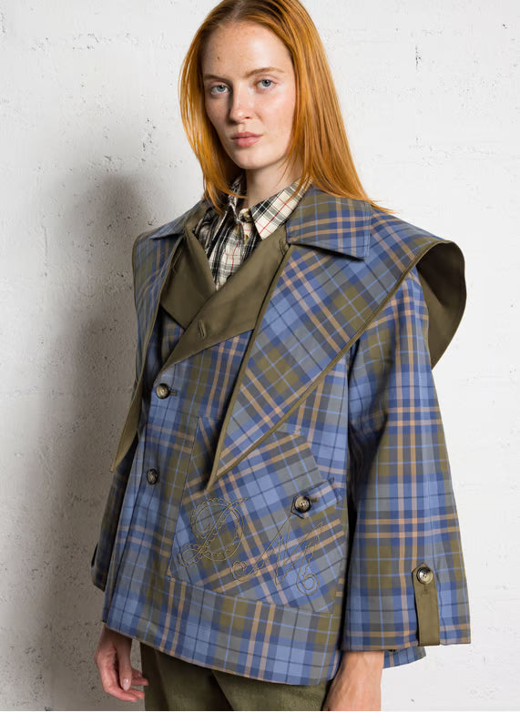 Elise Vendbar Cropped Trenchcoat i Økologisk Bomuld - Auvéla