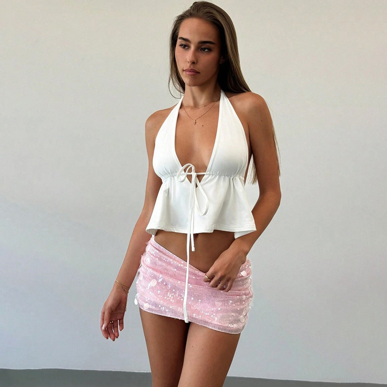 Nala | Babyrosa Glitterskirt - Auvéla