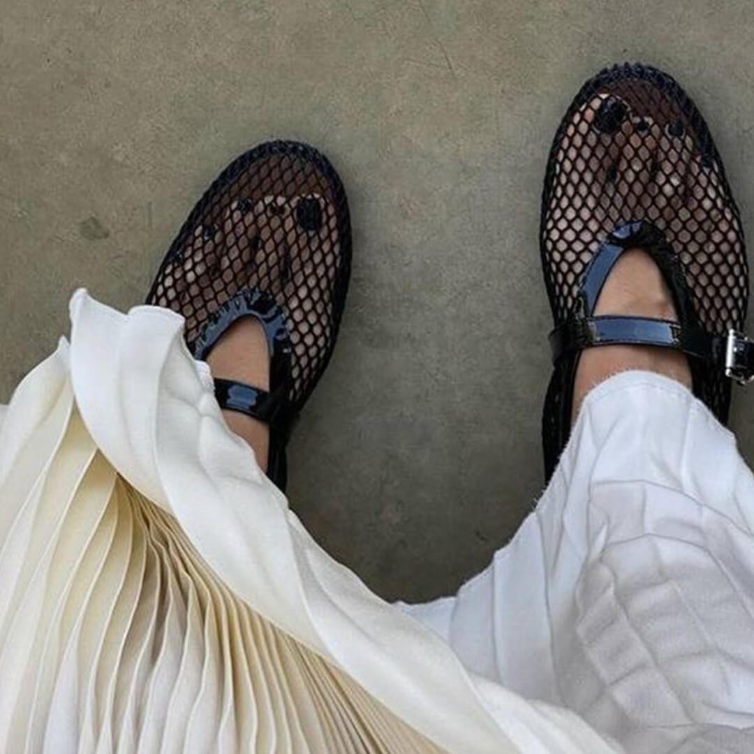 Margaux Mesh Ballerinaflats - Auvéla