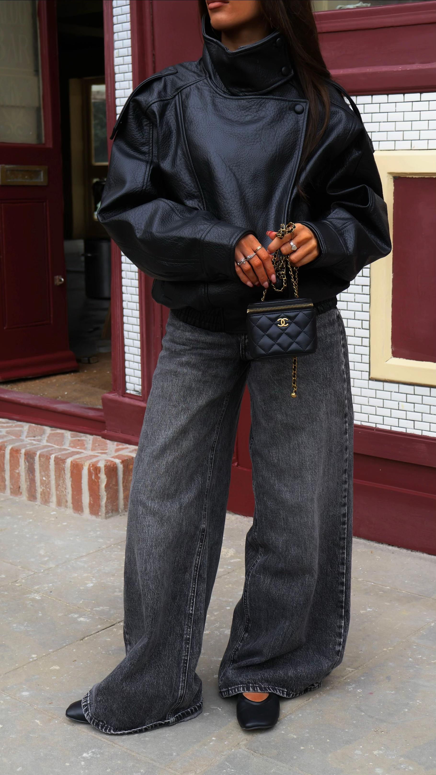 Liora Asymmetrical Leather Jacket