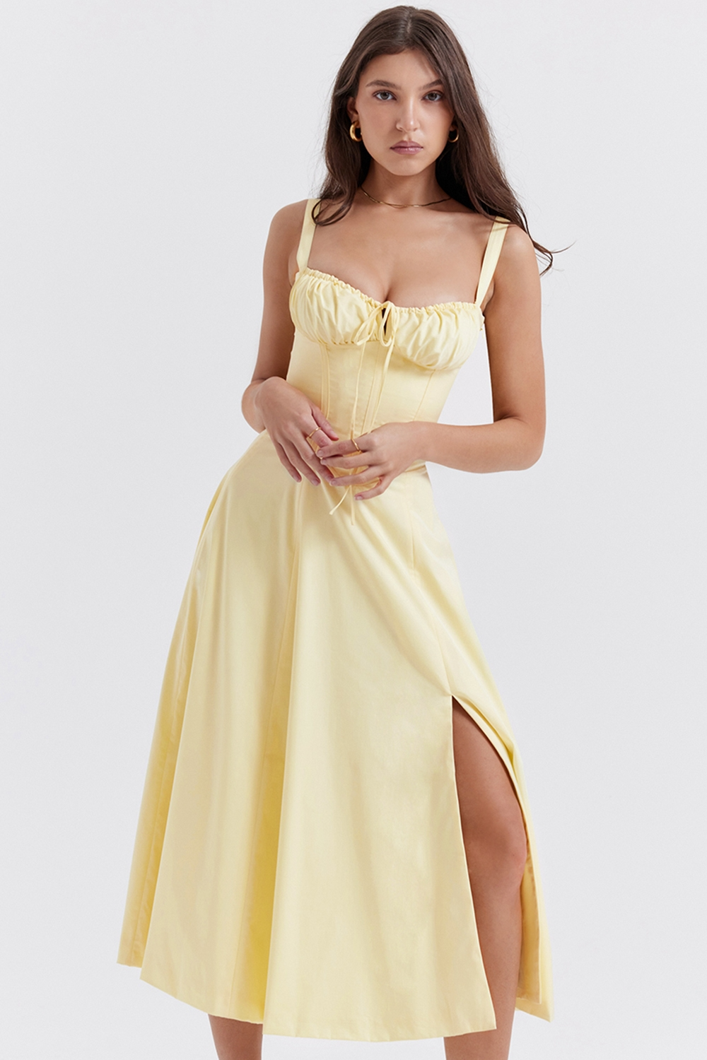 Vivienne™ | Romantisk Corset Midi Kjole - Auvéla