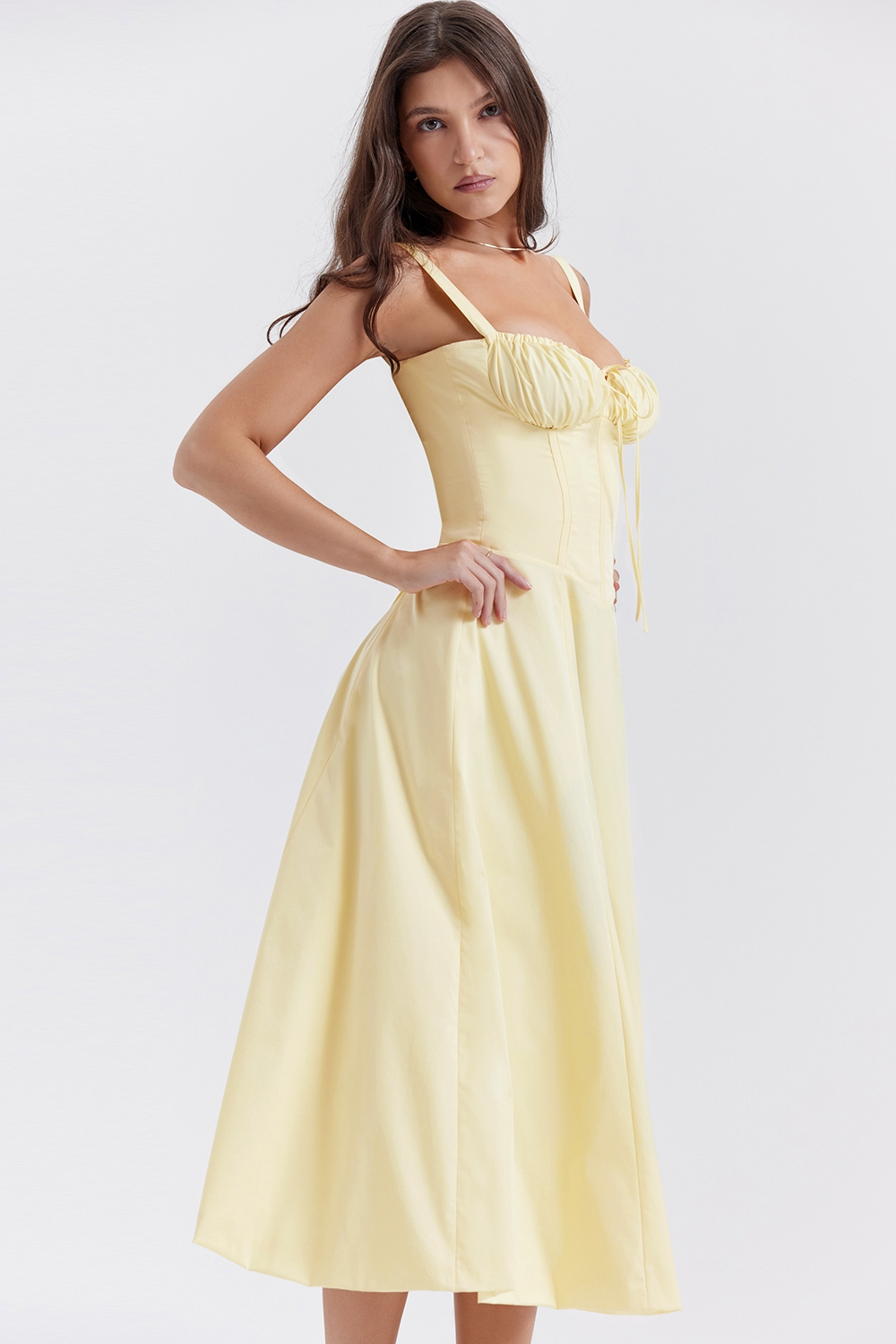 Vivienne™ | Romantisk Corset Midi Kjole - Auvéla