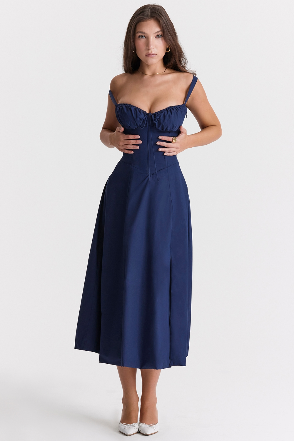 Vivienne™ | Romantisk Corset Midi Kjole - Auvéla