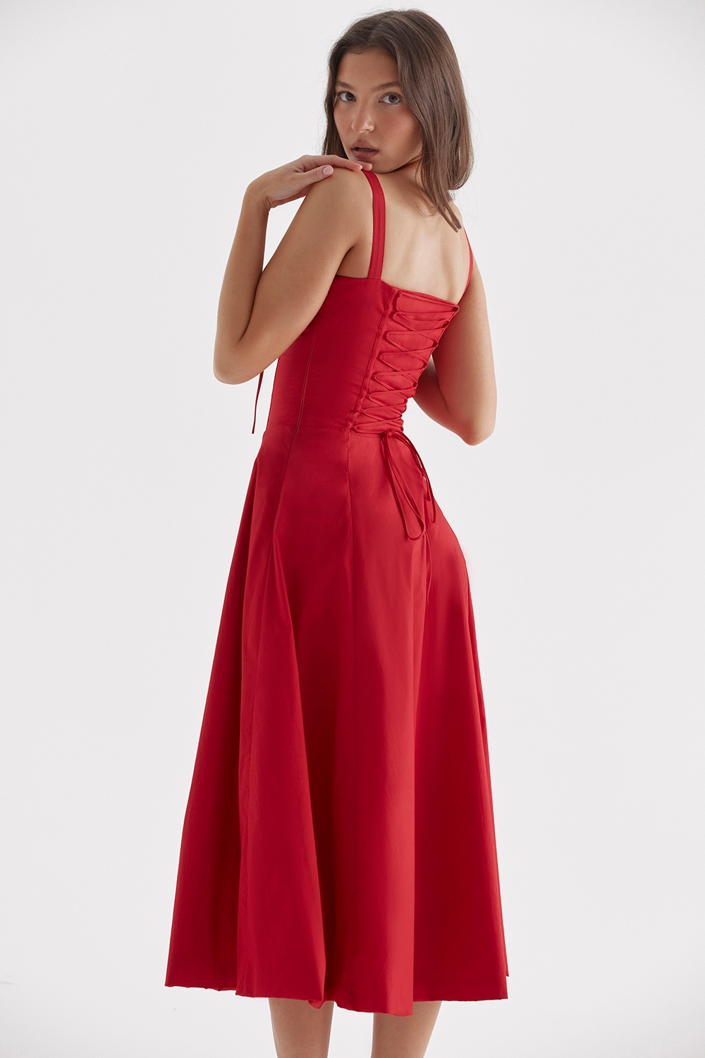 Vivienne™ | Romantisk Corset Midi Kjole - Auvéla