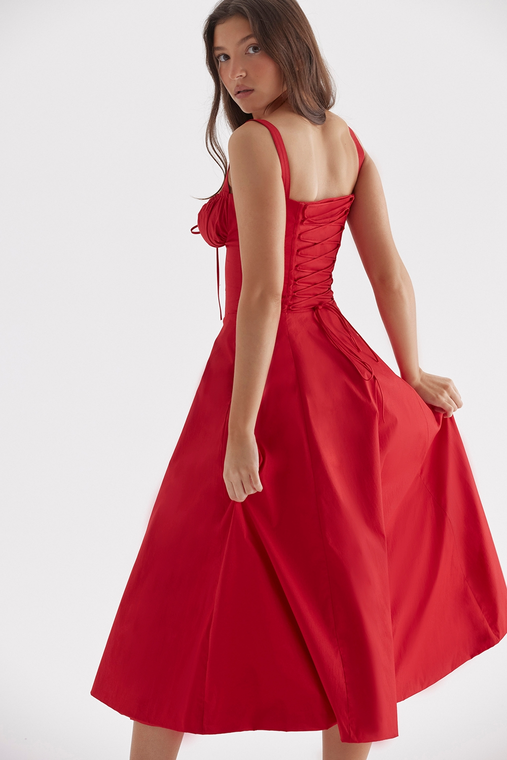 Vivienne™ | Romantisk Corset Midi Kjole - Auvéla