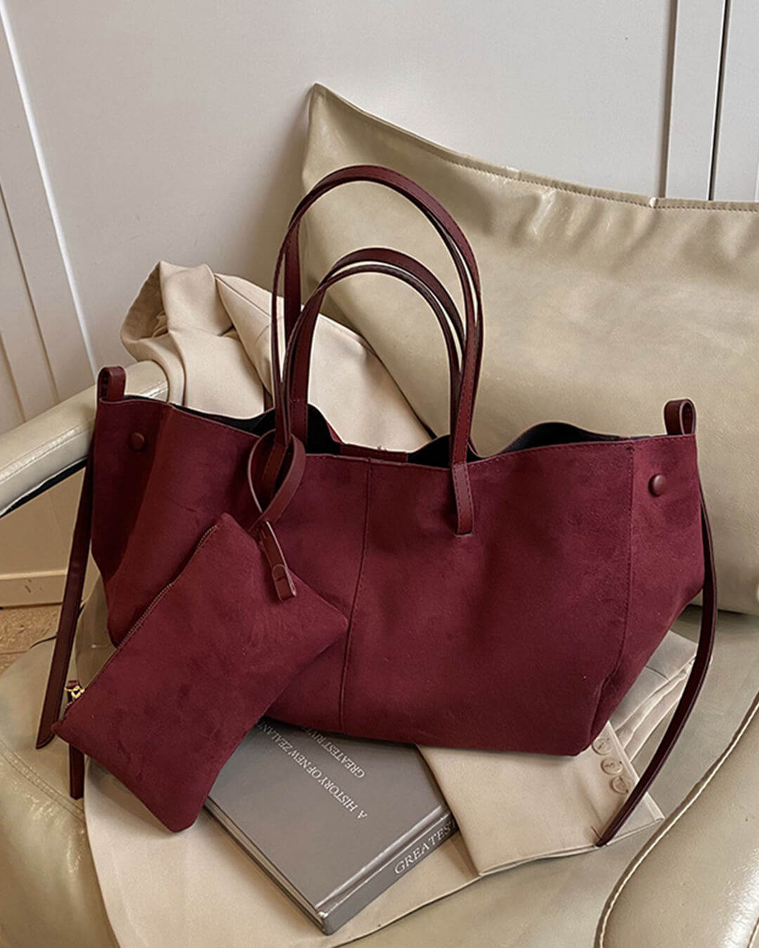 Adriana Suede Tote Bag - Auvéla