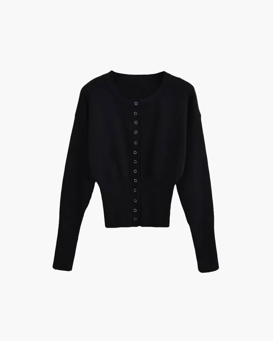 Clara | Dame cardigan – casual strik med rund hals - Auvéla