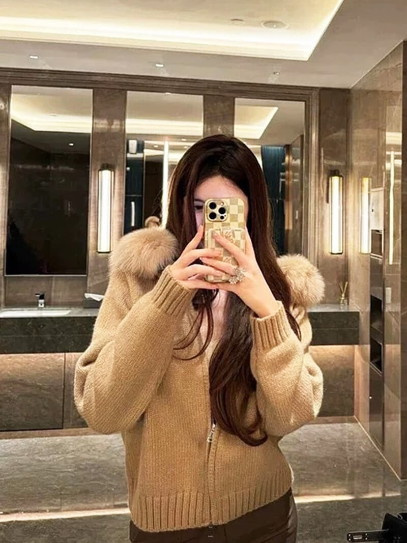 Alison faux pelsjakke - Auvéla