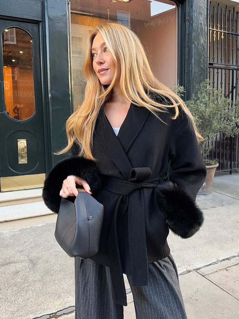 Grace Faux Pels Frakke - Auvéla