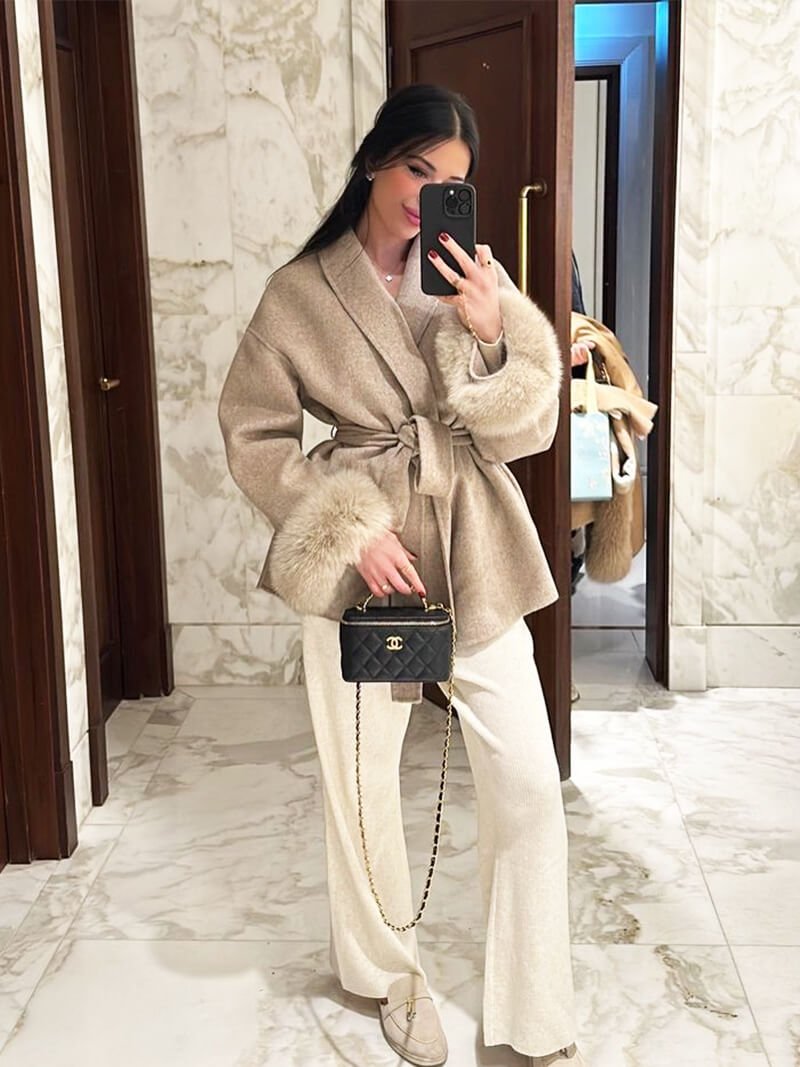 Grace Faux Pels Frakke - Auvéla