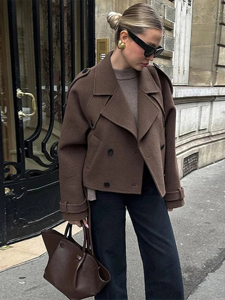 Katrina Kort vintage trenchcoat til kvinder - Auvéla