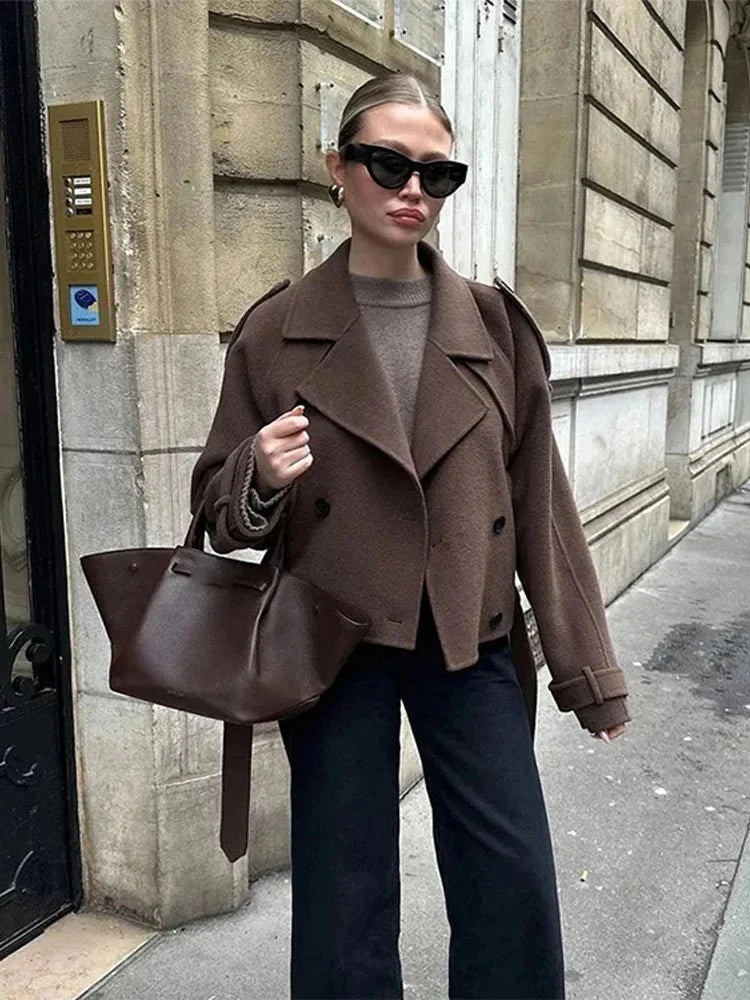 Katrina Kort vintage trenchcoat til kvinder - Auvéla