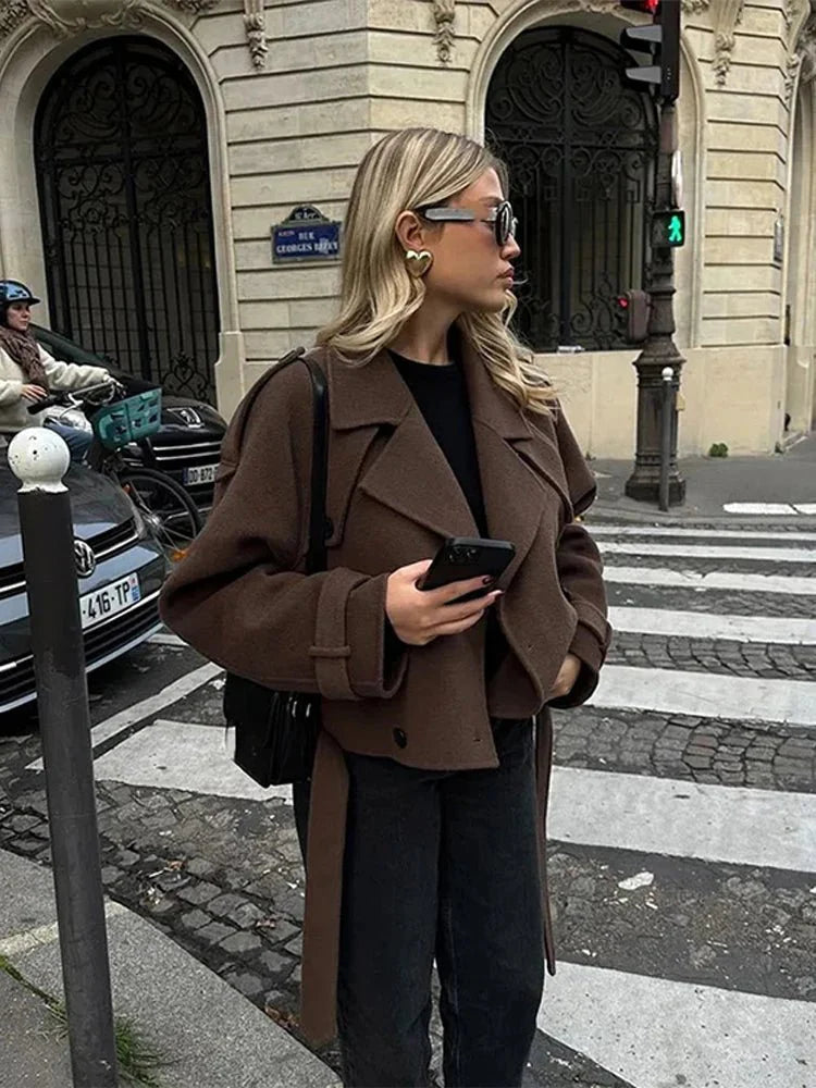 Katrina Kort vintage trenchcoat til kvinder - Auvéla
