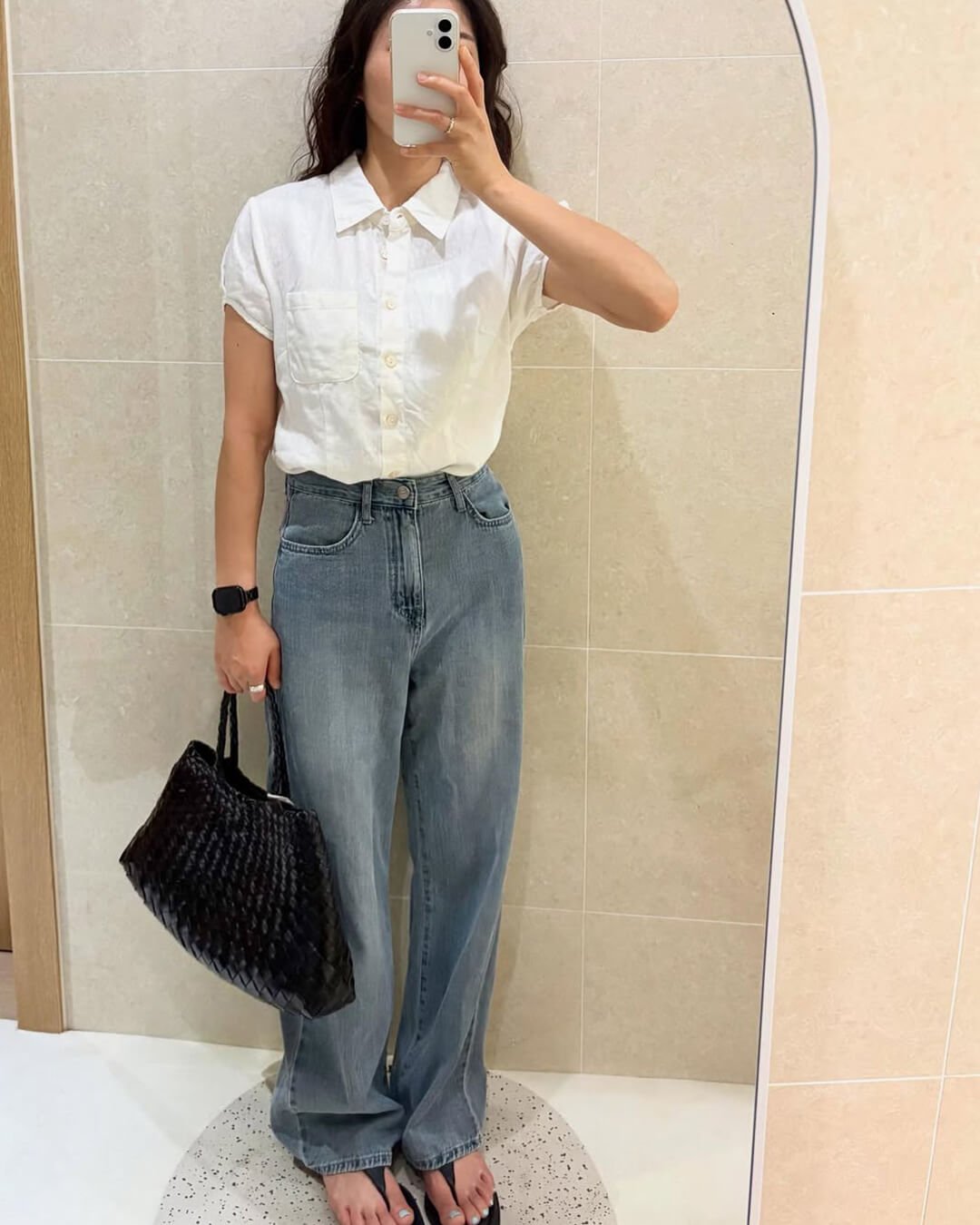 Madeleine Vegansk Læder Flettet Taske Medium - Auvéla