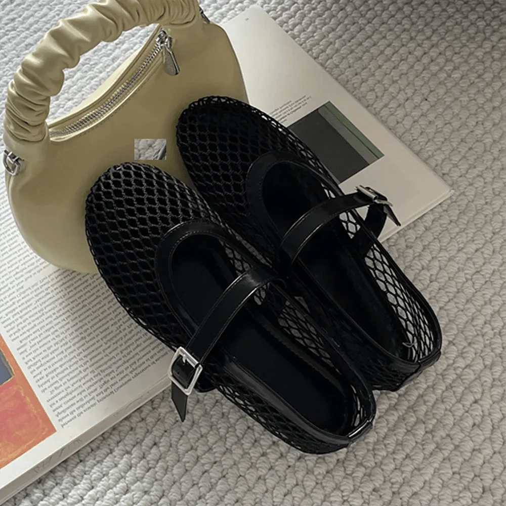 Elise Ballerina – Komfortabel Åndbar Mesh Sko med Antislip - Auvéla