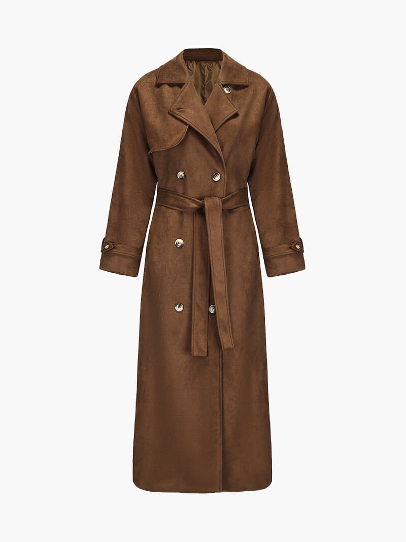 Molly faux suede Trenchcoat - Auvéla