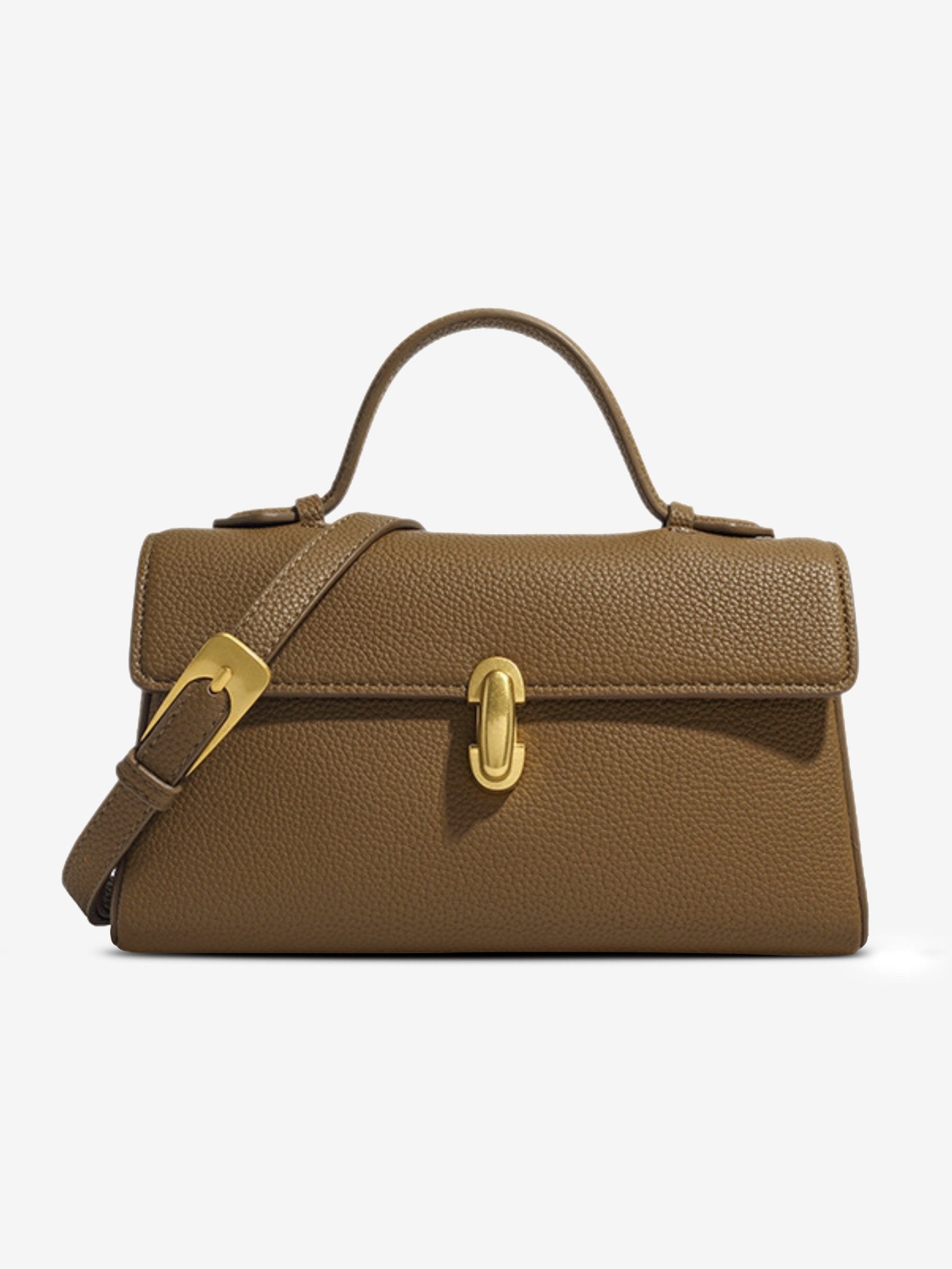 OLANE - Elegant sort crossbody-taske i vegansk læder med aftagelig rem - Auvéla