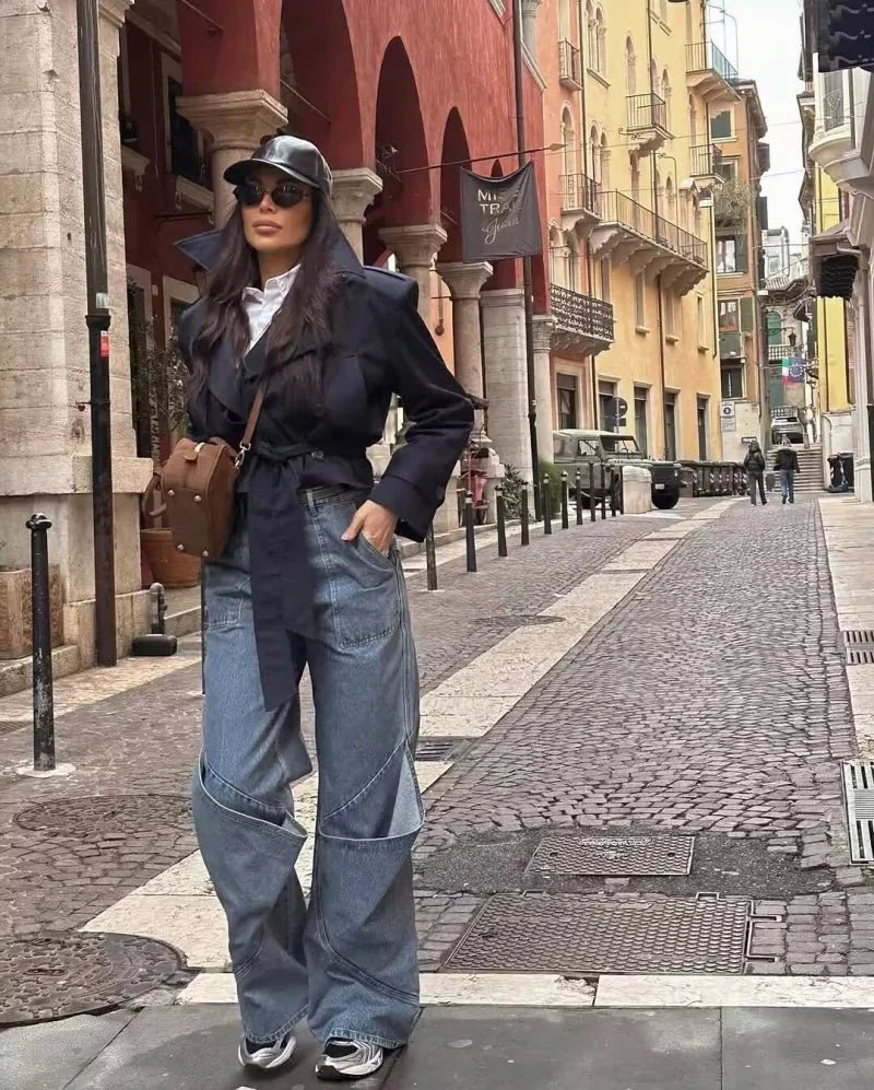 Celia | Dame dobbeltradet trenchcoat med bælte - Auvéla