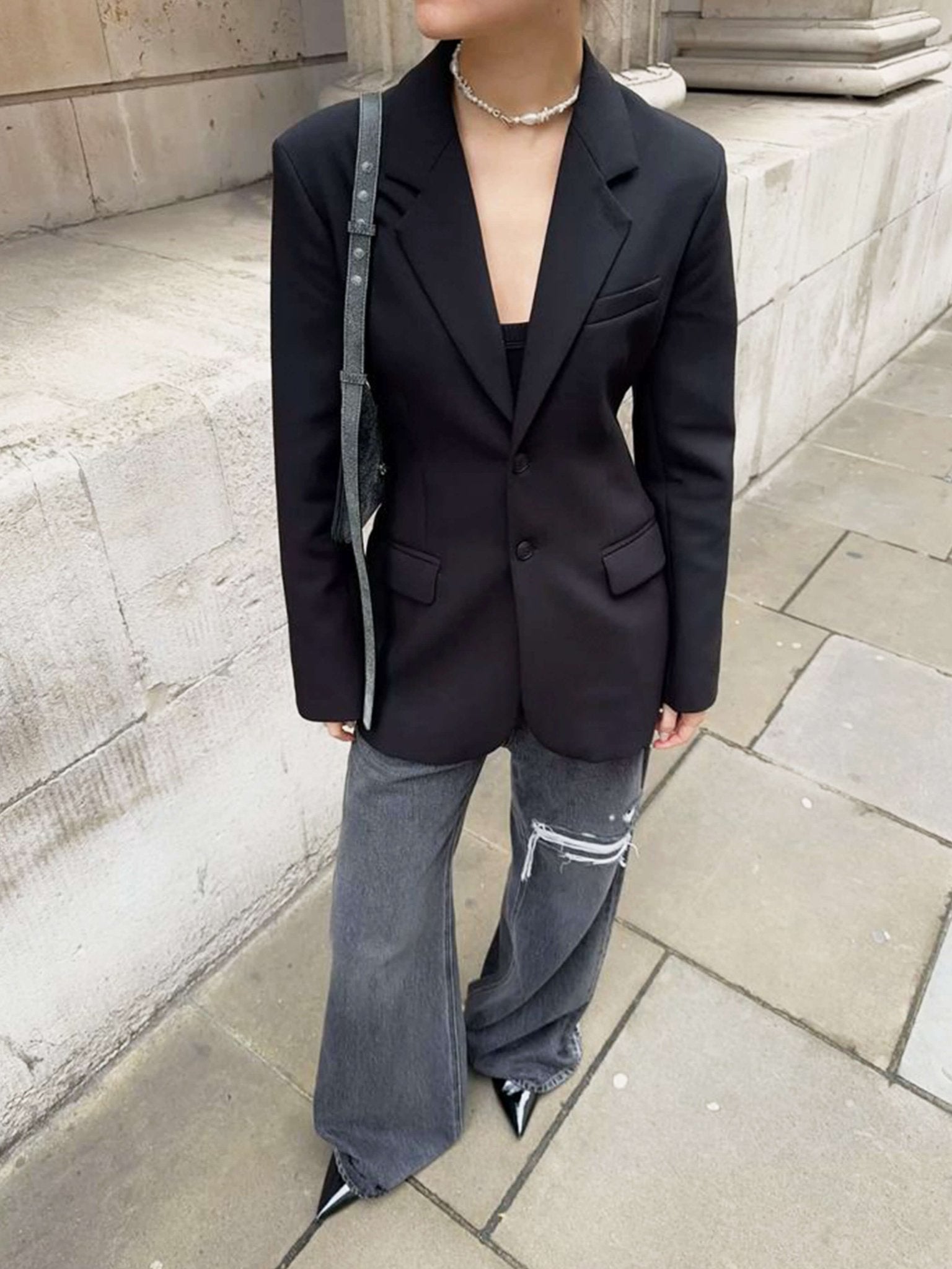 Zarla blazer med lange ærmer - Auvéla