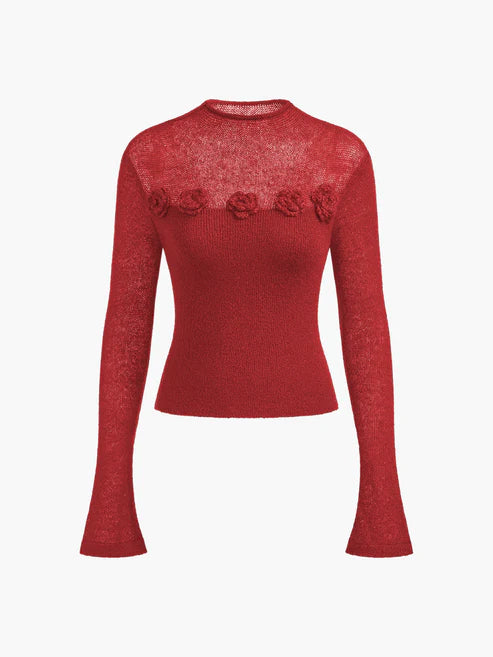Lotte | Blooming deluxe strikket top - Auvéla