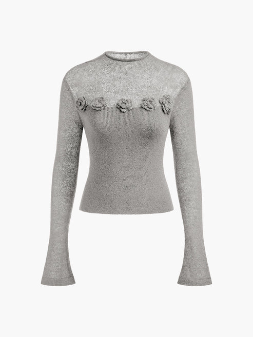 Lotte | Blooming deluxe strikket top - Auvéla
