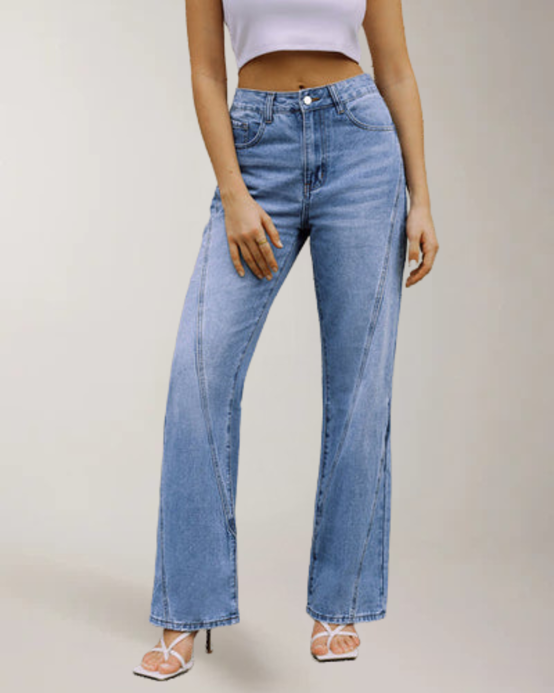 Noa | Retro denim klassiske lige jeans - Auvéla