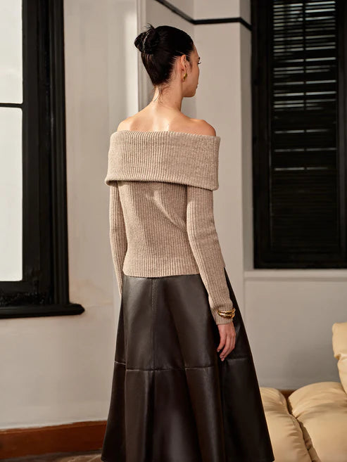 Jade | Komfortabel kollektion off-shoulder trøje - Auvéla