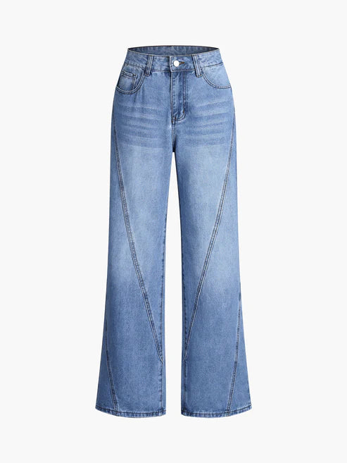 Noa | Retro denim klassiske lige jeans - Auvéla