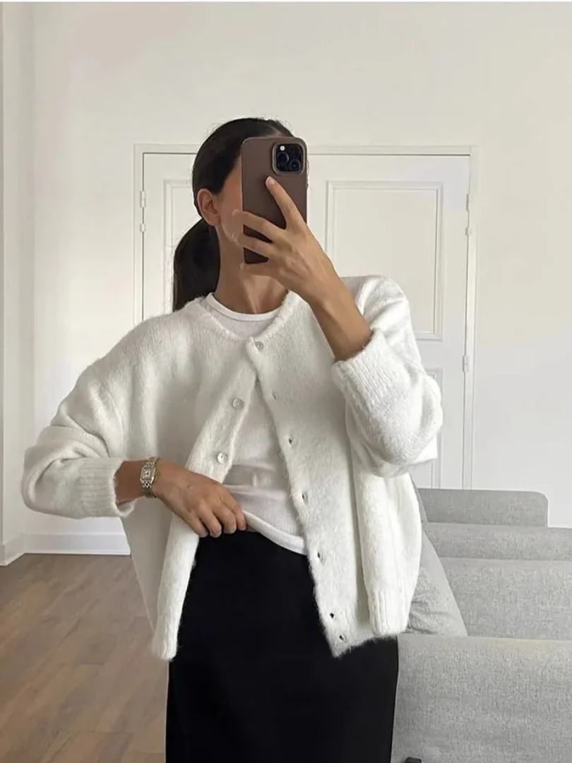 Luna Lang vintage strikket cardigan - Auvéla