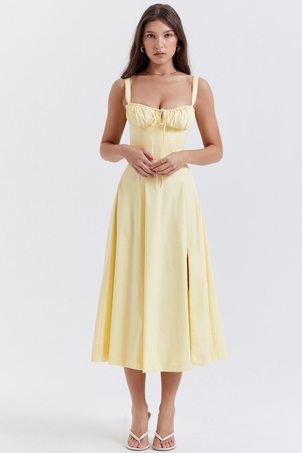 Vivienne™ | Romantisk Corset Midi Kjole - Auvéla