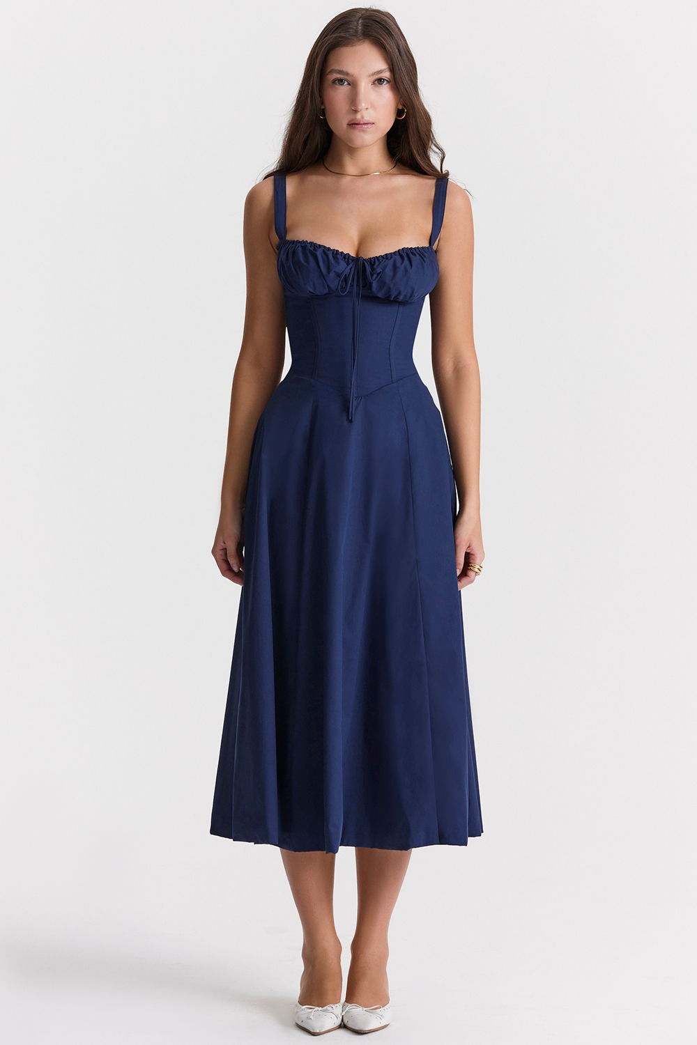 Vivienne™ | Romantisk Corset Midi Kjole - Auvéla