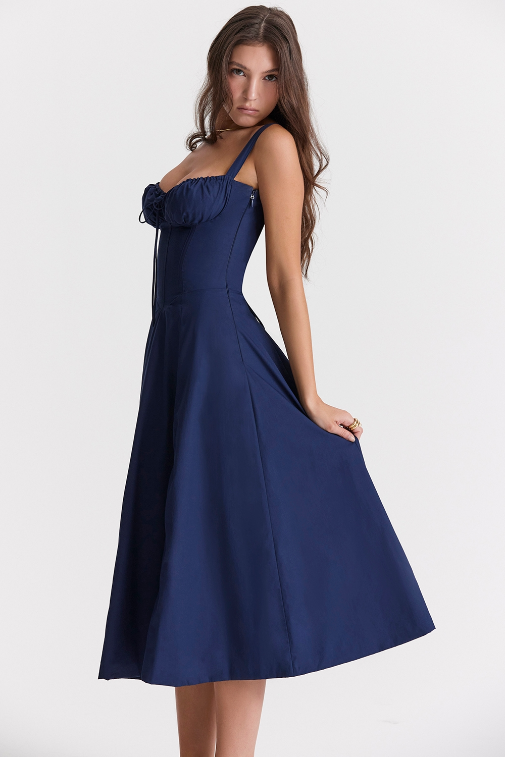 Vivienne™ | Romantisk Corset Midi Kjole - Auvéla
