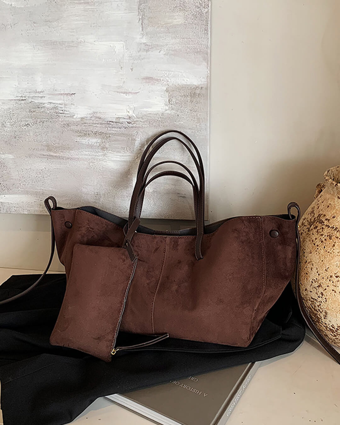 Adriana Suede Tote Bag - Auvéla