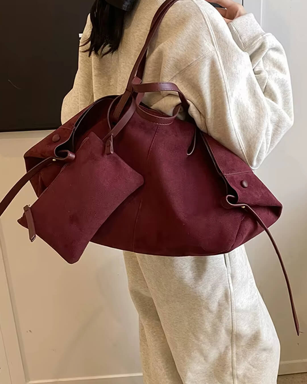 Adriana Suede Tote Bag - Auvéla