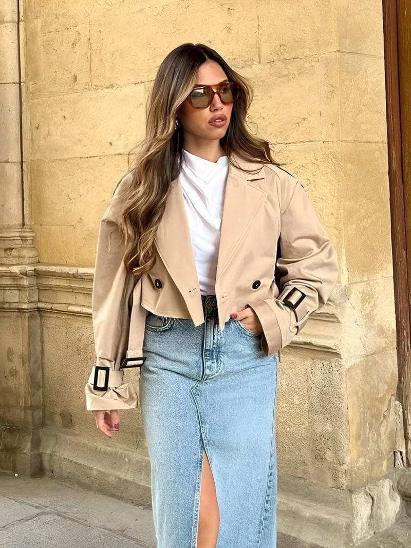 Blair Croppet Trenchcoat - Auvéla