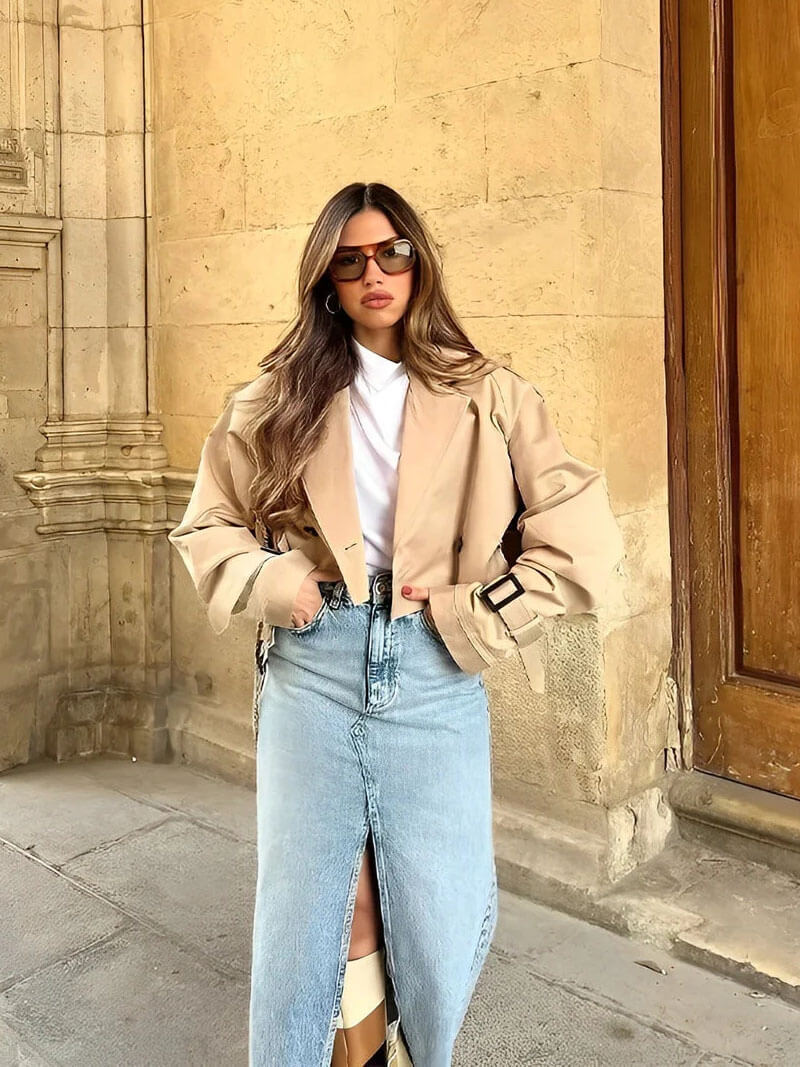 Blair Croppet Trenchcoat - Auvéla