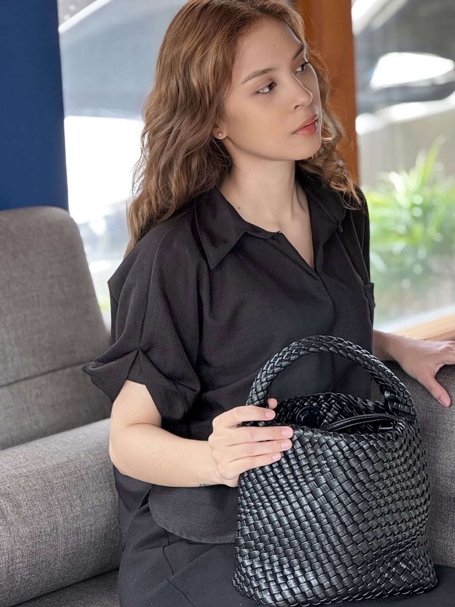 Cara Vævet Taske Lille - Auvéla