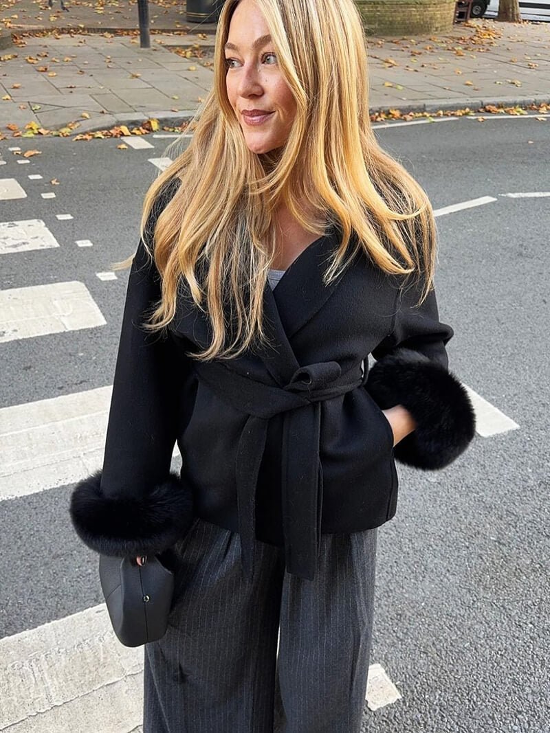 Grace Faux Pels Frakke - Auvéla