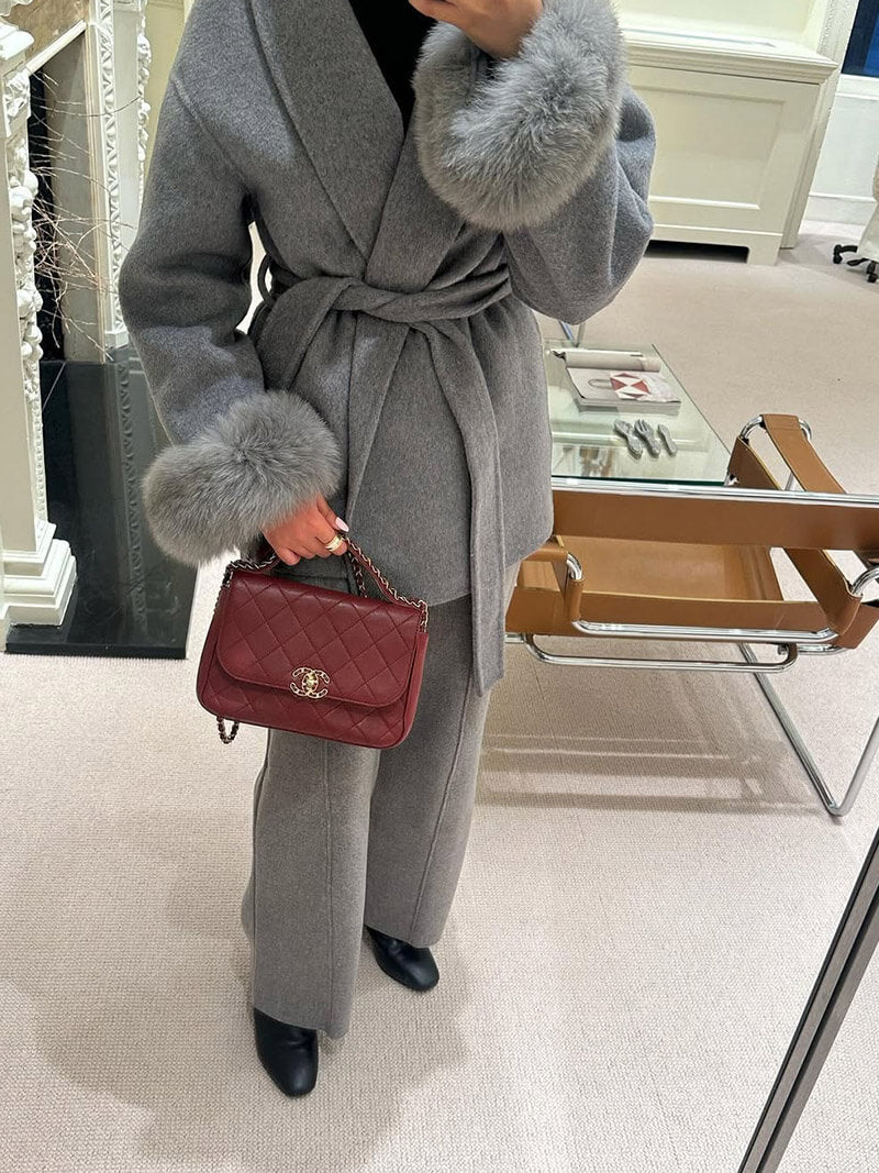 Grace Faux Pels Frakke - Auvéla