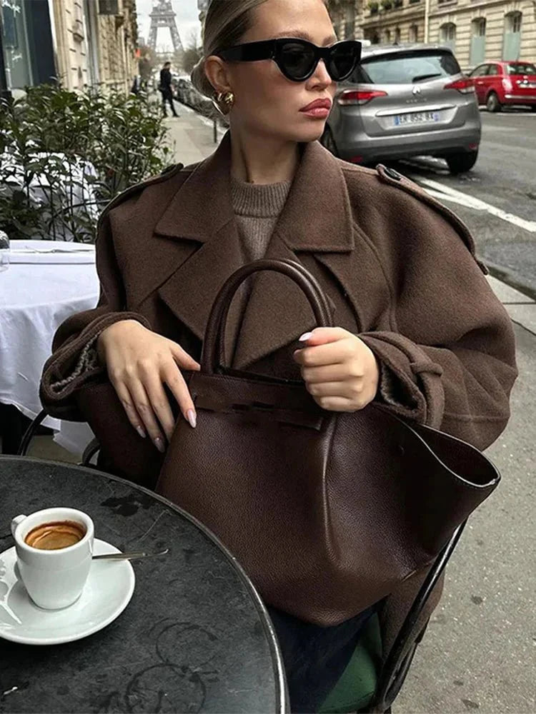 Katrina  Kort vintage trenchcoat til kvinder - Auvéla