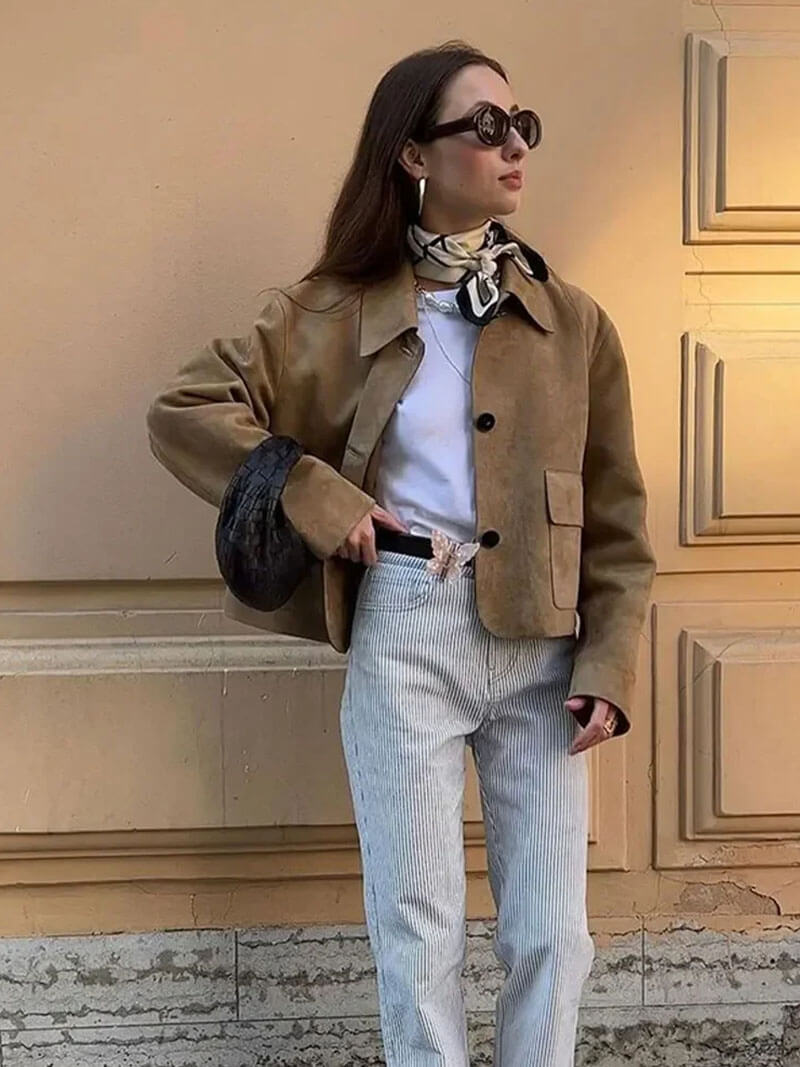 Marissa Faux ruskindsjakke - Auvéla