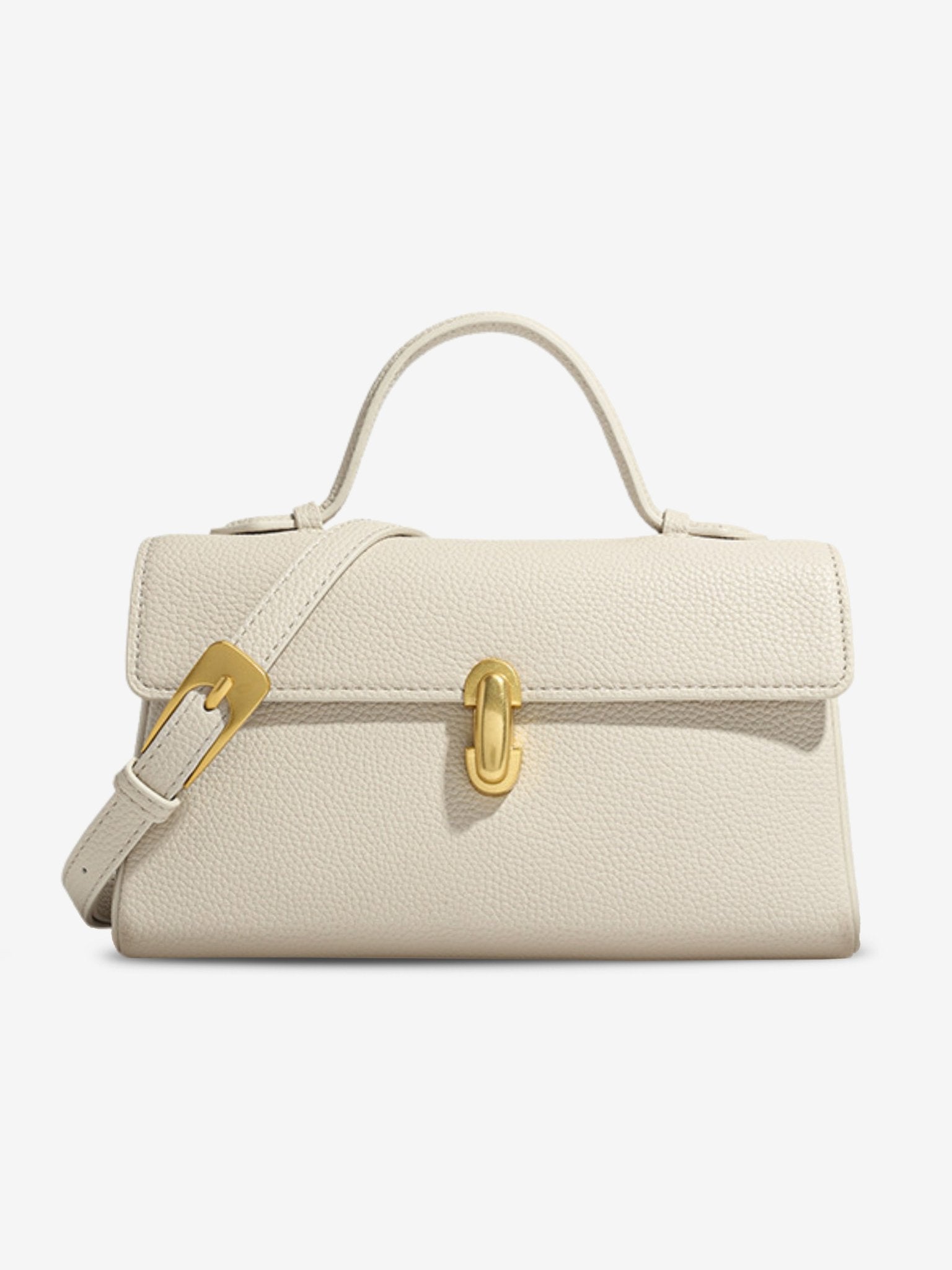 OLANE - Elegant sort crossbody-taske i vegansk læder med aftagelig rem - Auvéla