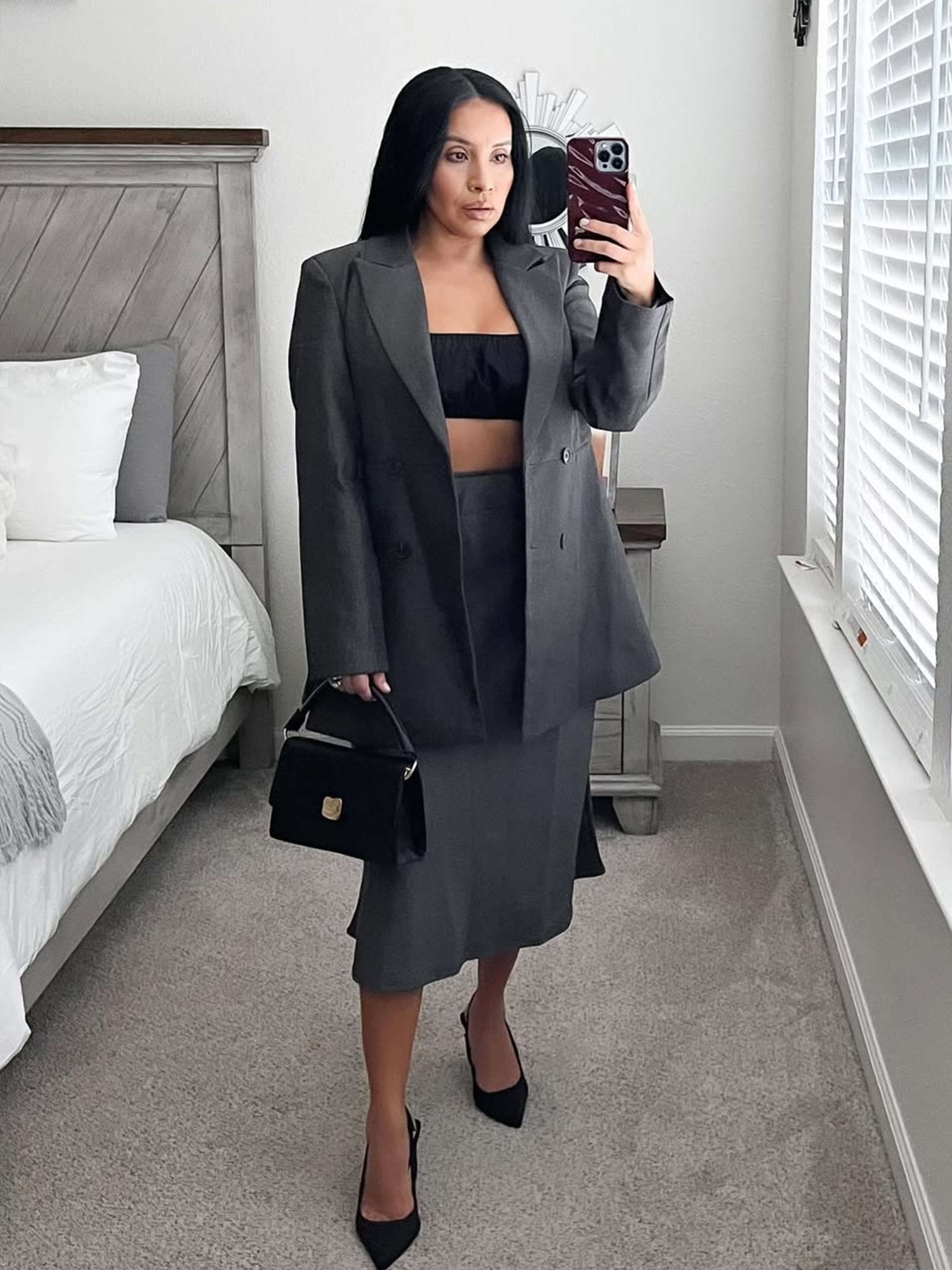 Violet taske med hank - Auvéla